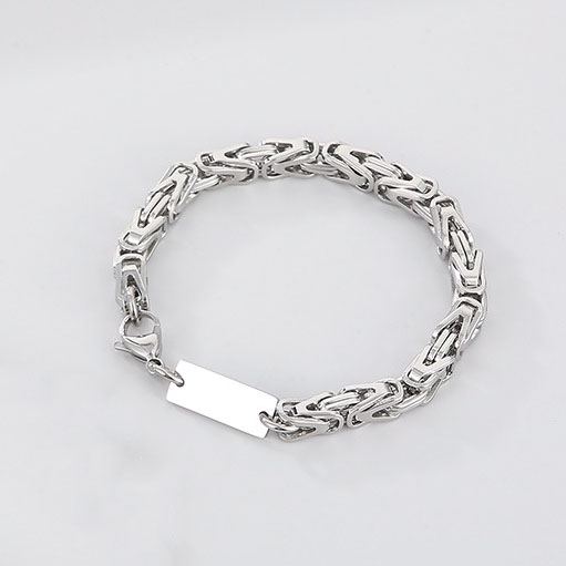 3:Bracelet - Steel color (width 6mm, length 20cm)