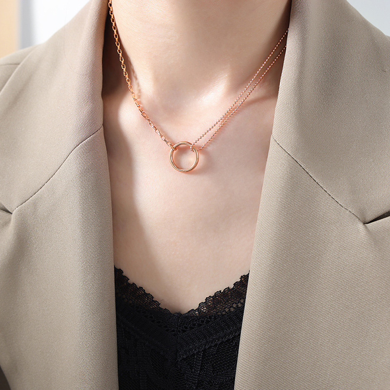 P461- Rose gold necklace