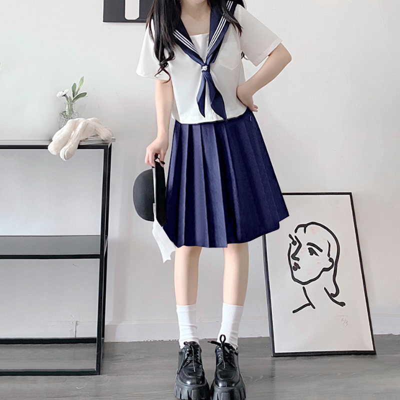 Short sleeve mid-skirt scarf skirt length 65