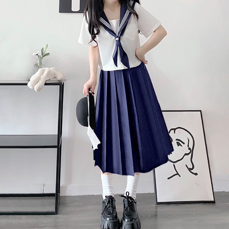 Short sleeve long skirt scarf long skirt 80