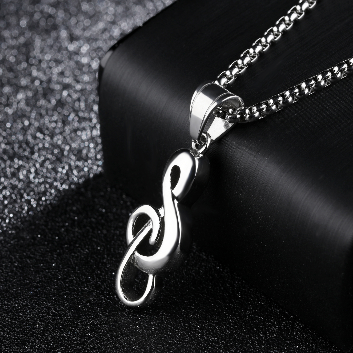 Steel-(3 * 550mm pearl chain with pendant formula)