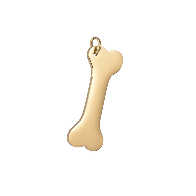 7:Single pendant bone - gold