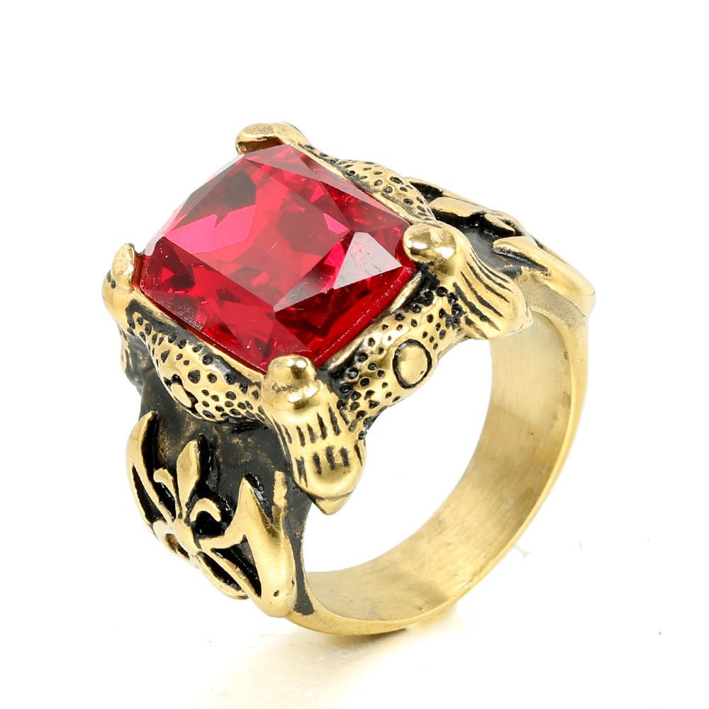 6:Ruby with gold base