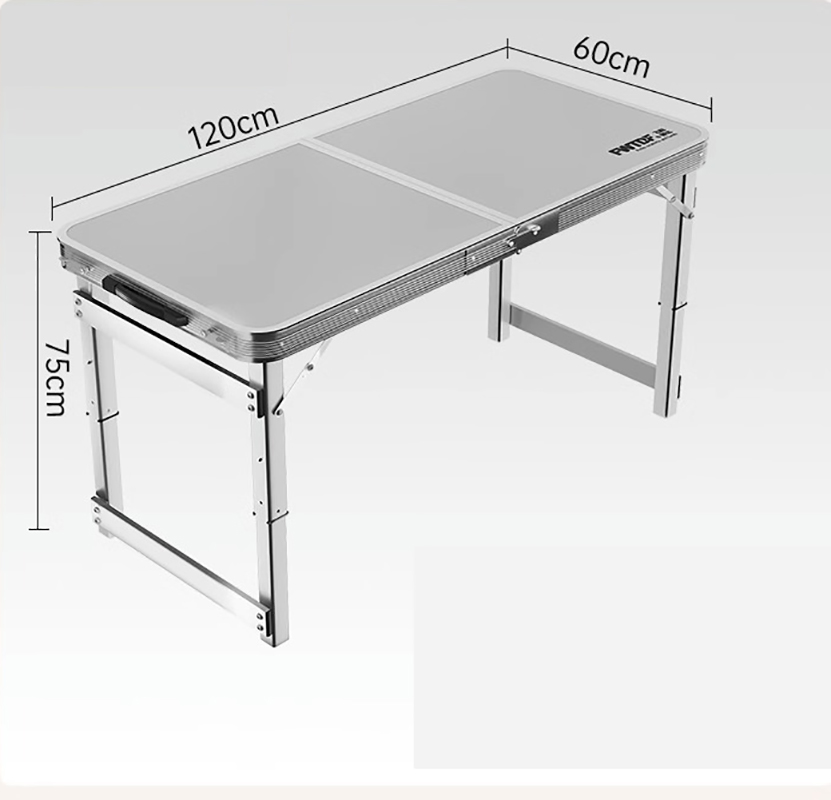 1.2 m dark grey single table