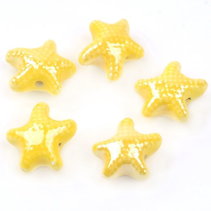 yellow Small starfish 【6*10*12mm】