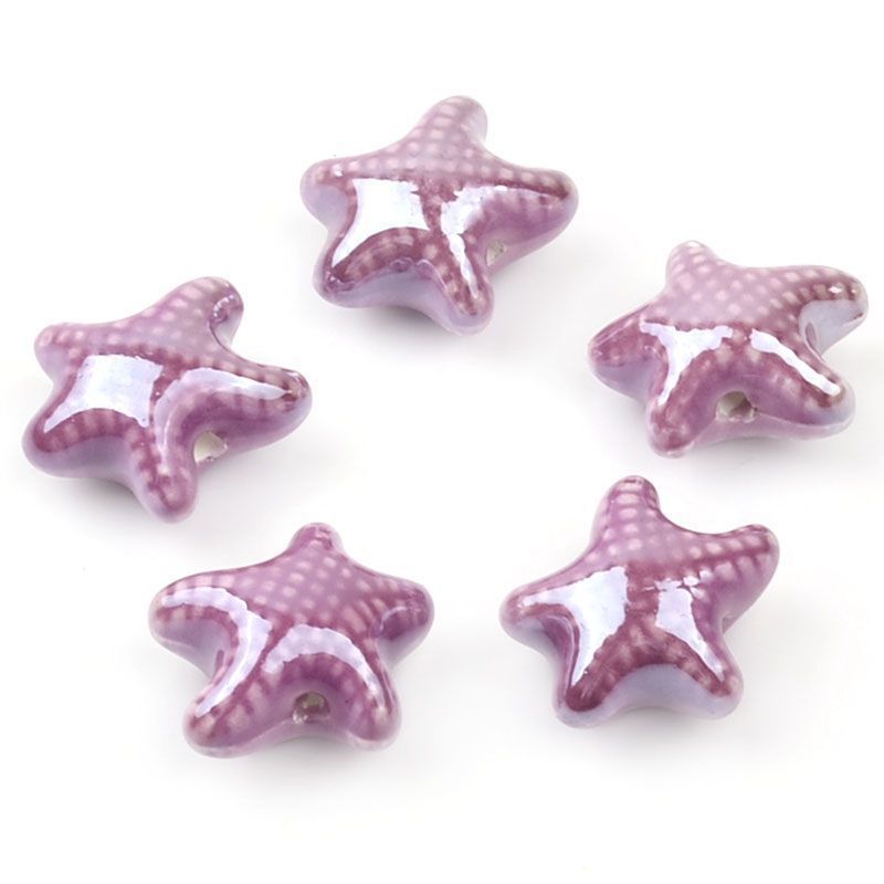 light purple Small starfish 【6*10*12mm】