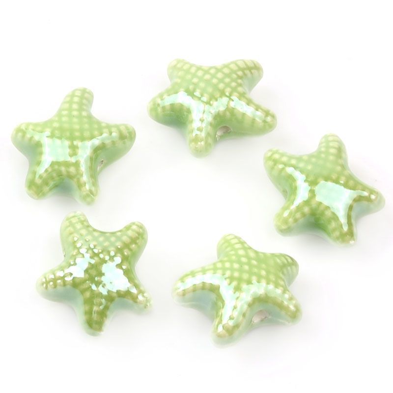 Fruit Green Small starfish 【6*10*12mm】