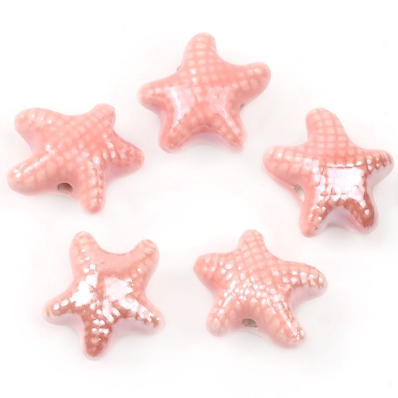 powder pink Small starfish 【6*10*12mm】