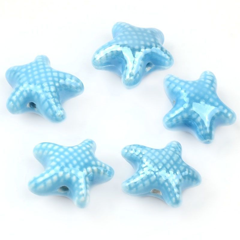 acid blue Small starfish 【6*10*12mm】