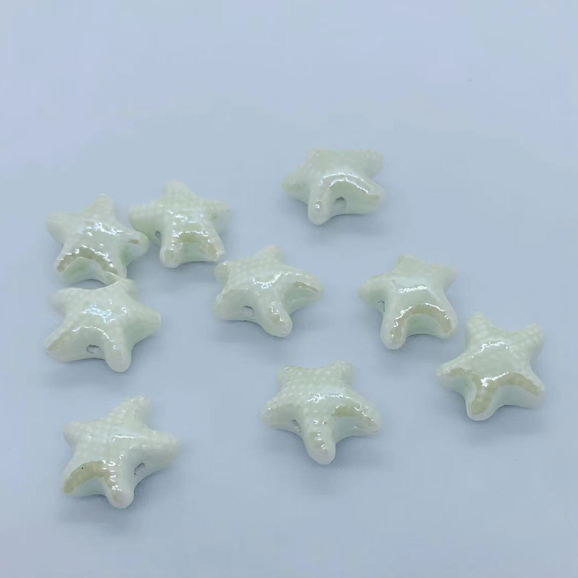 Light water green Small starfish 【6*10*12mm】