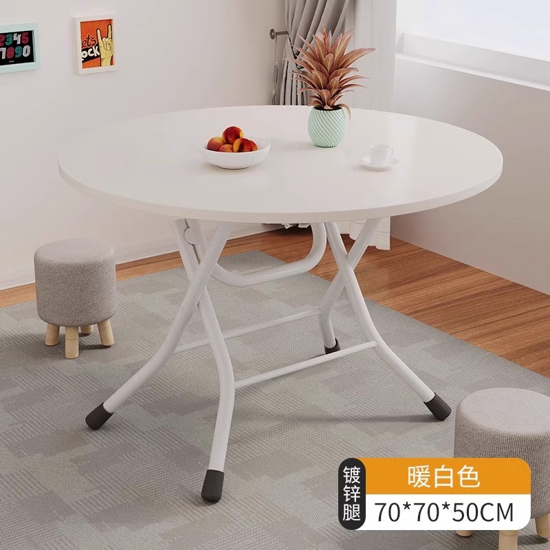 Warm white 70*50 round table - lacquered legs