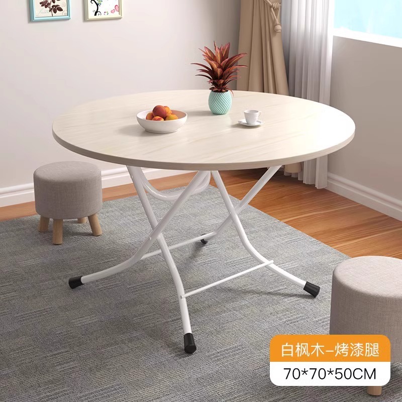 White maple 70*50 Round table - lacquered legs