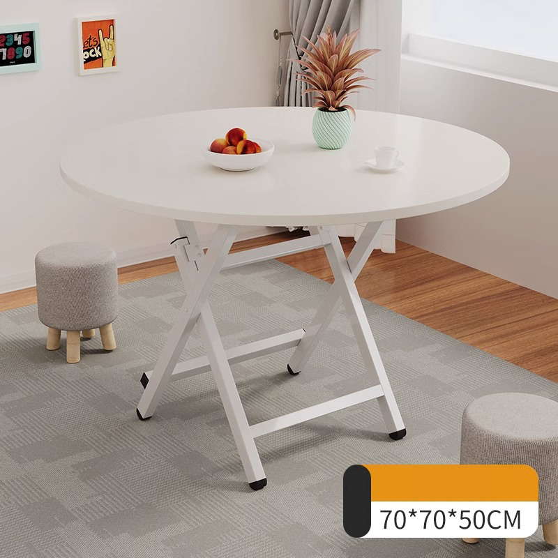 Round table - Warm white 70*50H type - lacquered legs