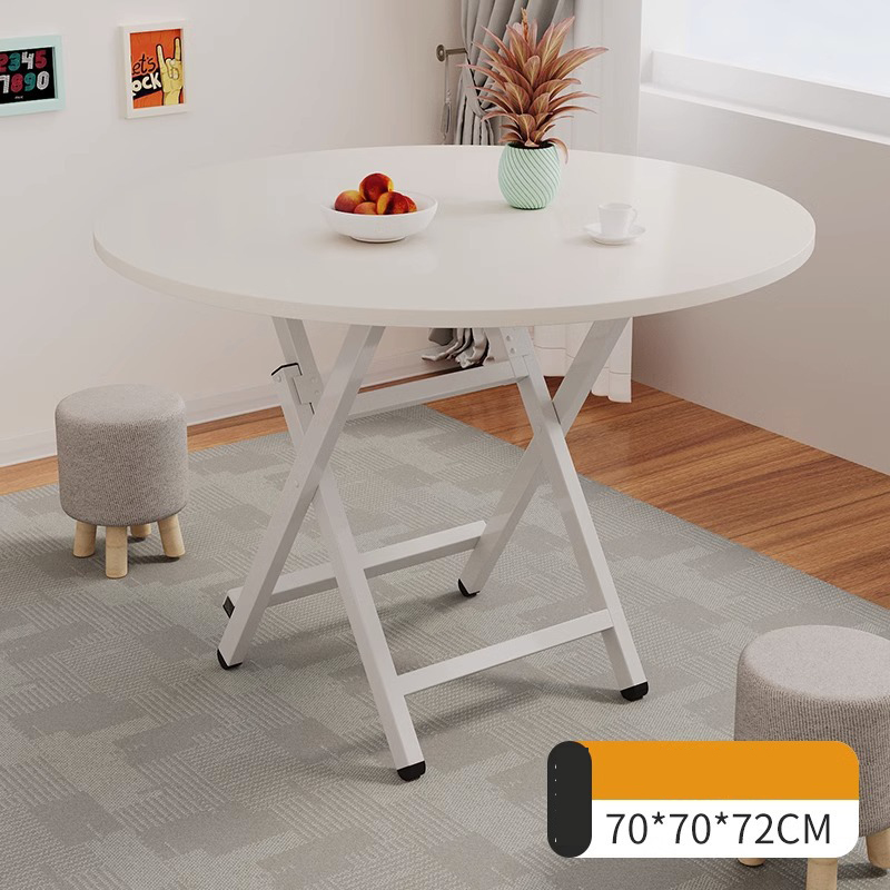 Round table - Warm white 70*72H type - lacquered legs