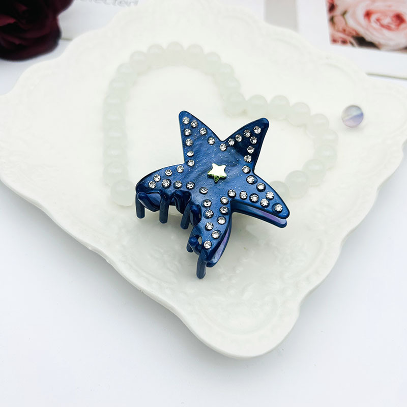 Starry sky blue small claw clip