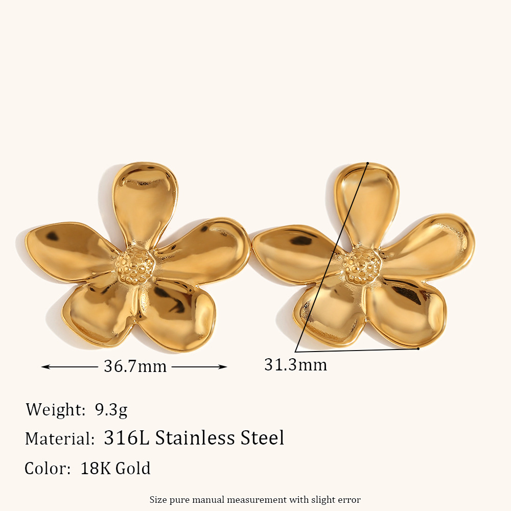 3:Glossy Petals Flowers - Gold