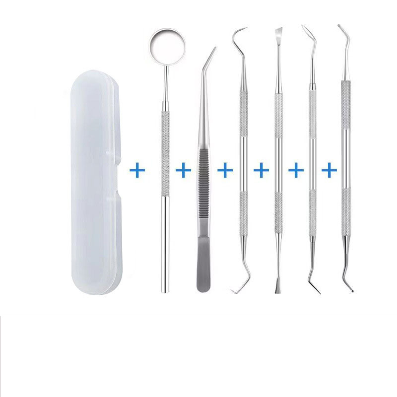 [ mouth mirror   tweezers   probe   hoe   sickle   tooth stain picker ] 3 box
