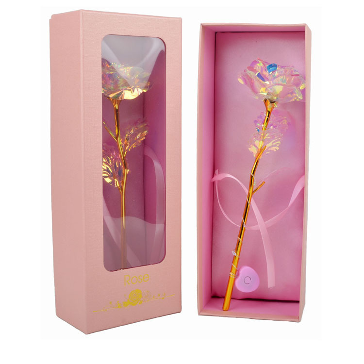 Pink gift box gold primary color