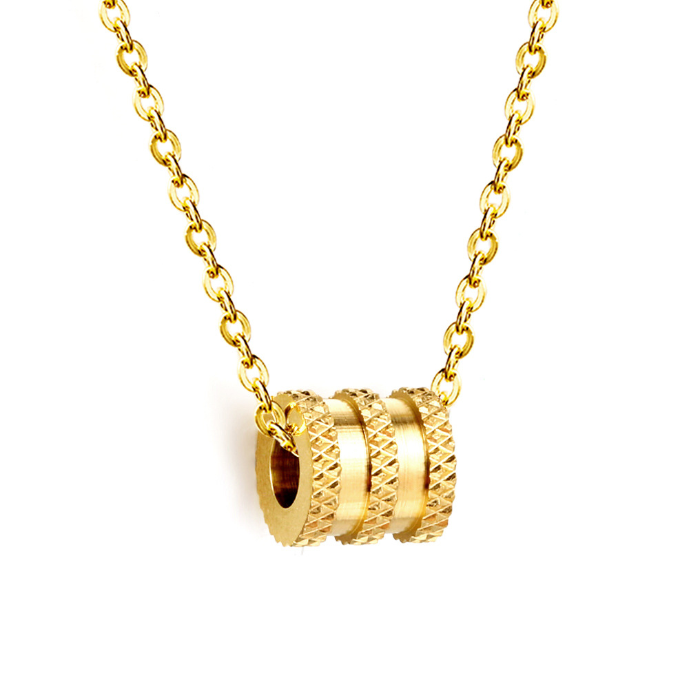 3:Cylindrical pendant necklace