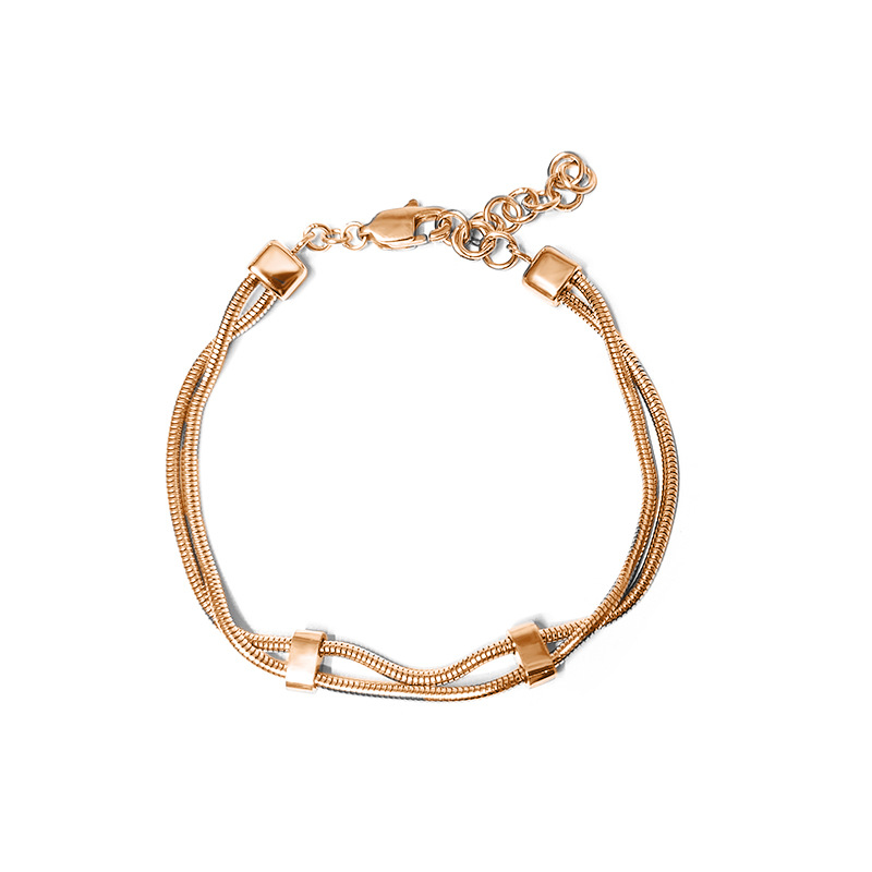 Women's rose gold snake bone bracelet :15-18cm
