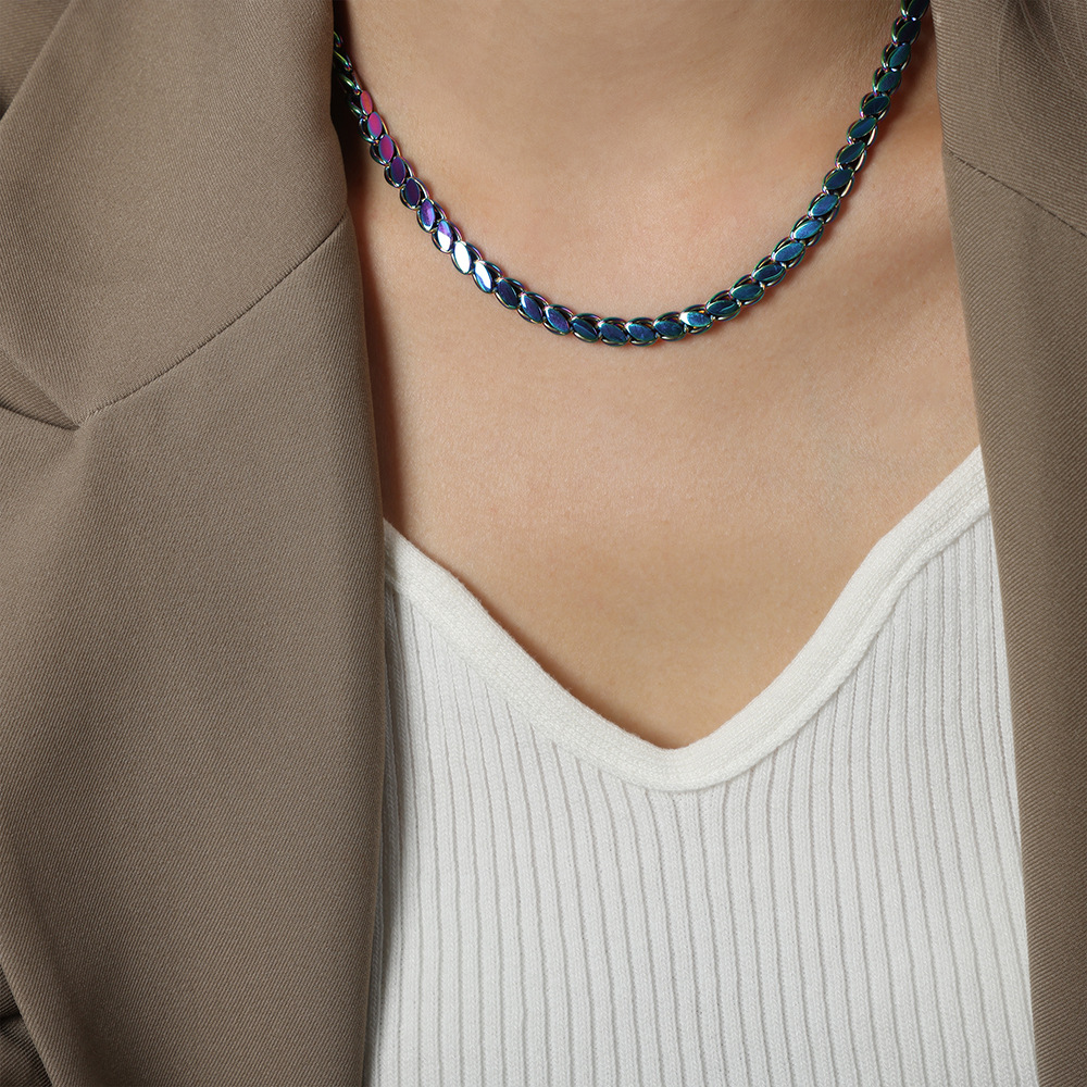 Color necklace - 40cm tail chain 5cm