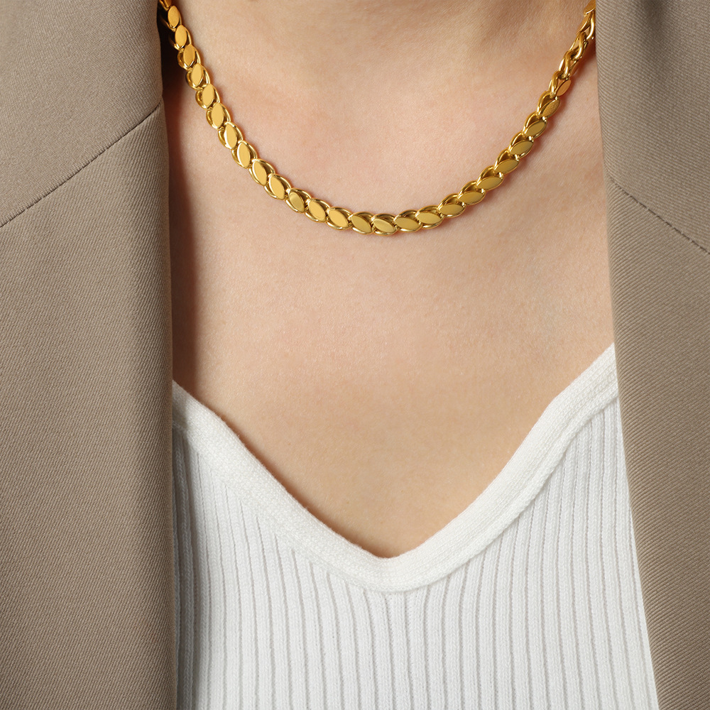 Gold necklace - 40cm tail chain 5cm