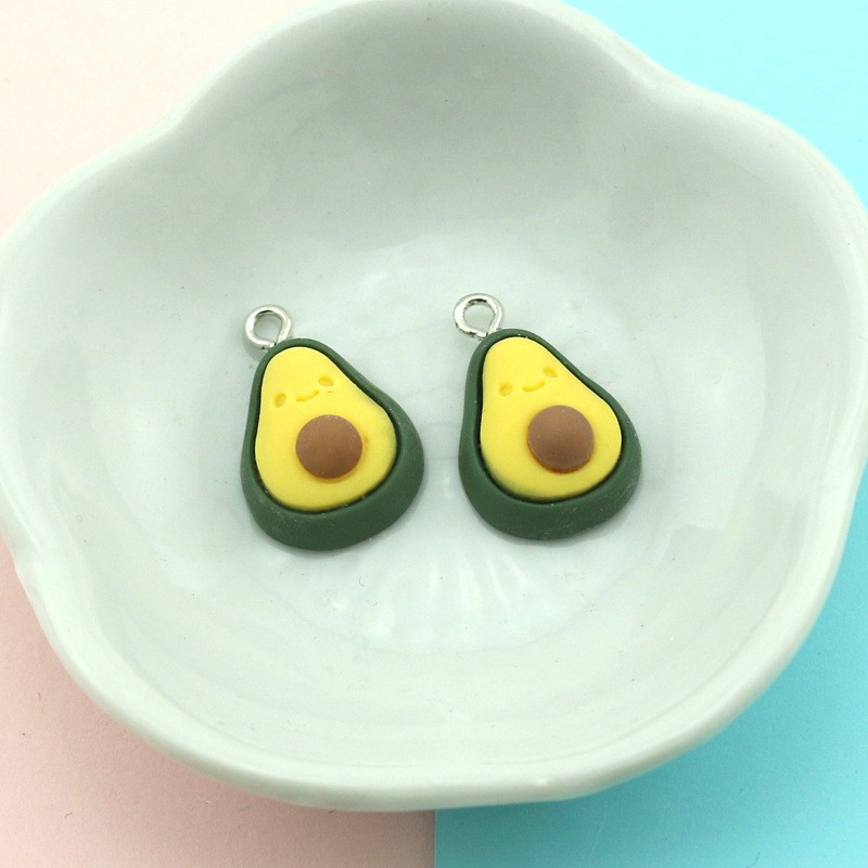Smiley Avocado 1 [ with nails ] 15 * 17mm