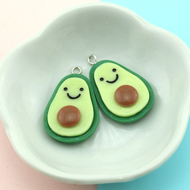 Smiley avocado 2 [ with nails ] 20 * 38mm