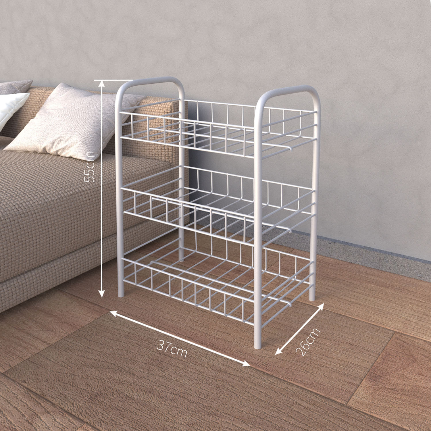 3 layers of white-iron wire rack