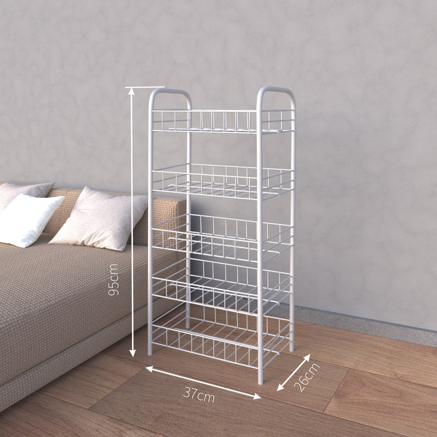5 layers of white-iron wire rack