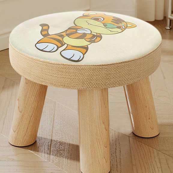 Yinhu three-legged solid wood round stool is removable