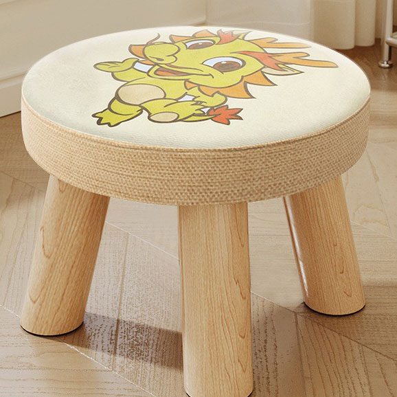 Chenlong three-legged solid wood round stool is removable