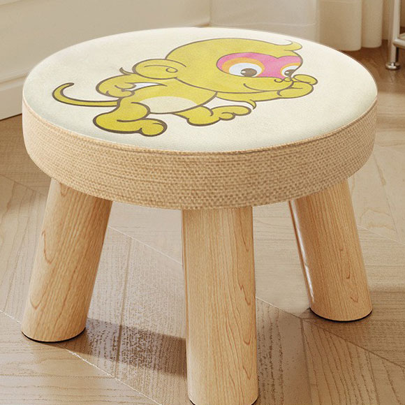 Shenmonkey three-legged solid wood round stool is removable