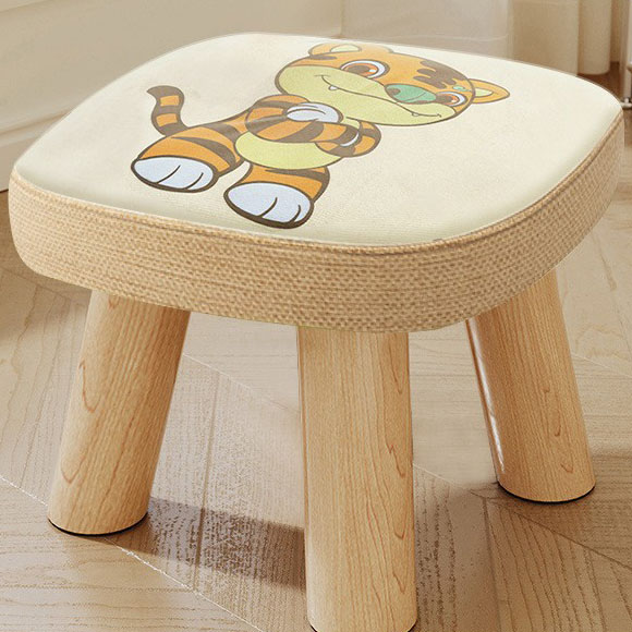 Yinhu three-legged solid wood square stool can be disassembled