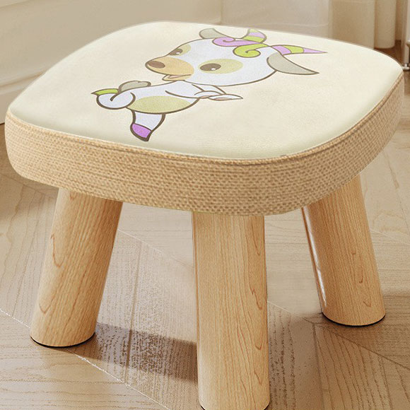 Weiyang three-legged solid wood square stool can be disassembled