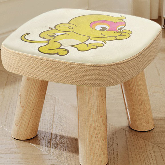 Shenmonkey three-legged solid wood square stool is removable