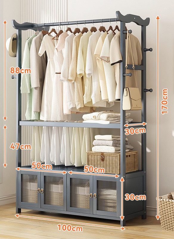 Grey 100CM long [sealed Changhong door]   trouser rack