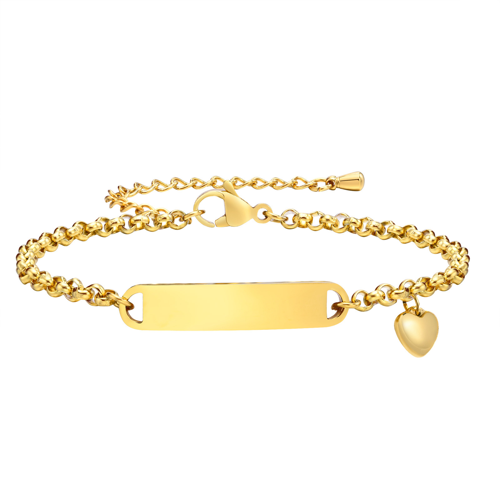 Gold chain width 3MM; Total chain length 16.5-5MM