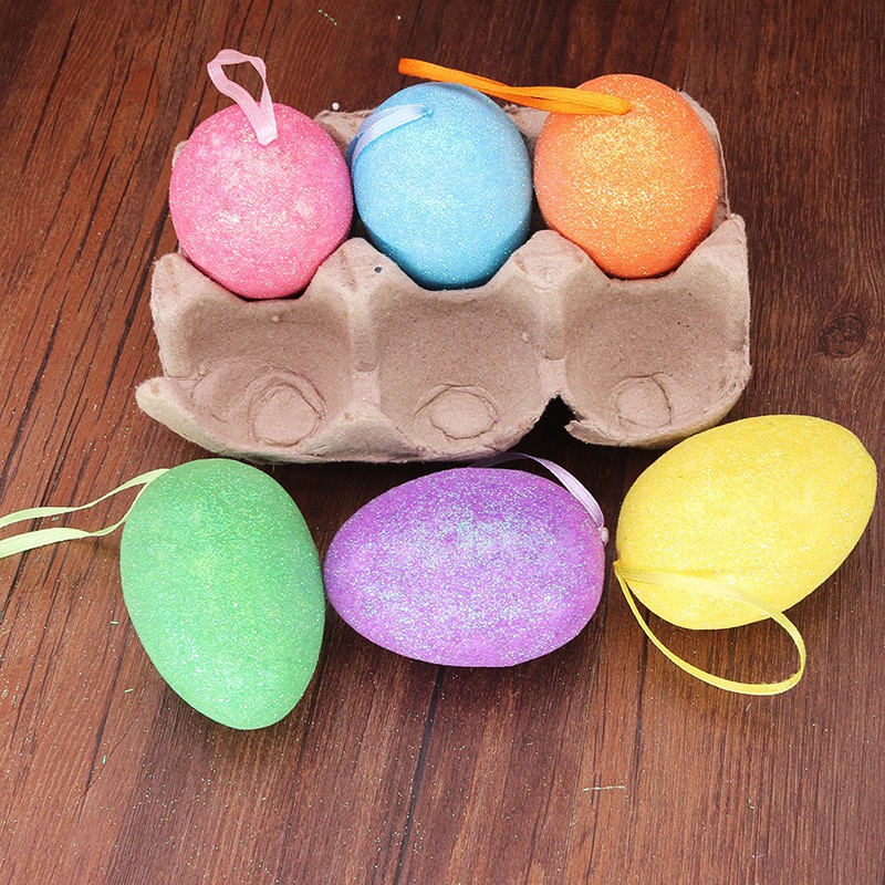 5 * 7CM color foam egg shell net bag 6 packs