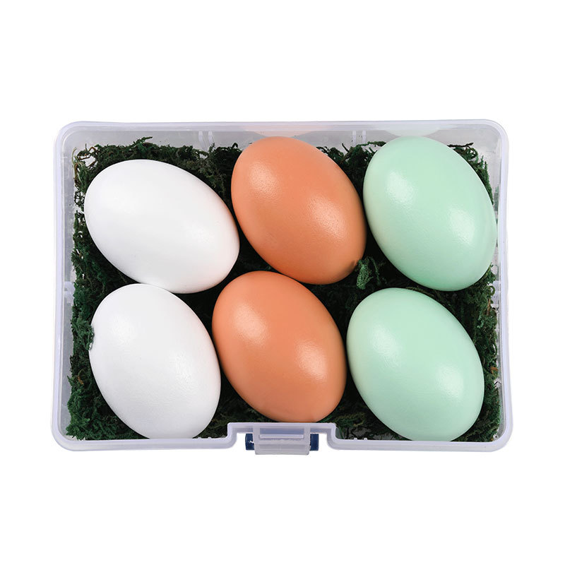 Boxed color simulation wooden eggs