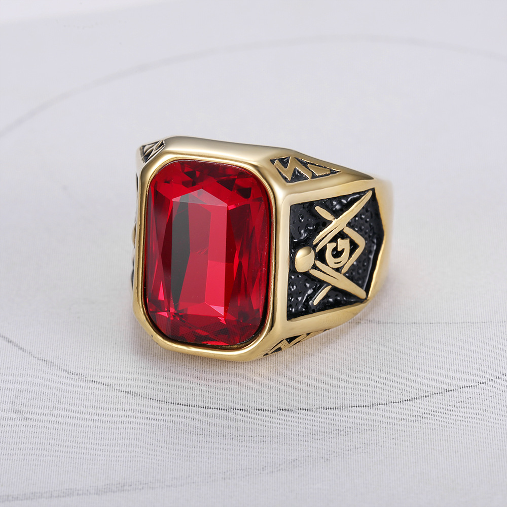 Gold red diamond