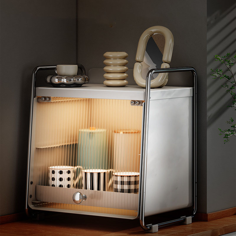 Adjustable storage cabinet-with lamp