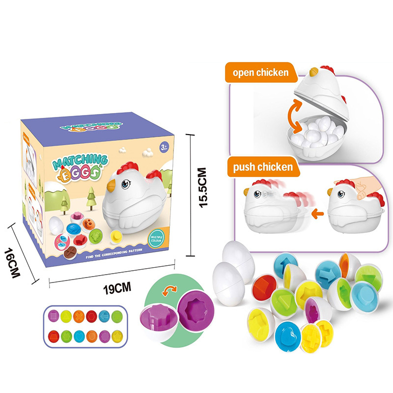 [color box] for traction chicken  12 (shape) paired eggs