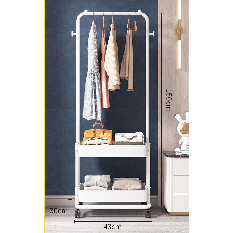 White : double-layer clothes storage   roller