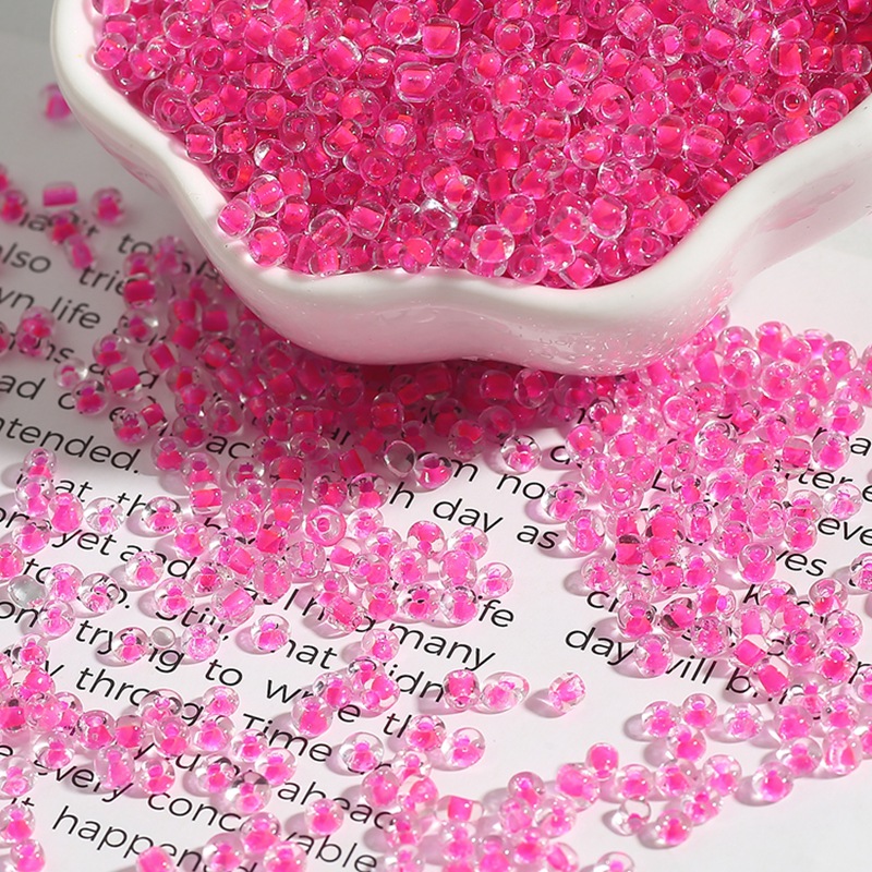 fluorescent pink 2mm about 1000 pieces
