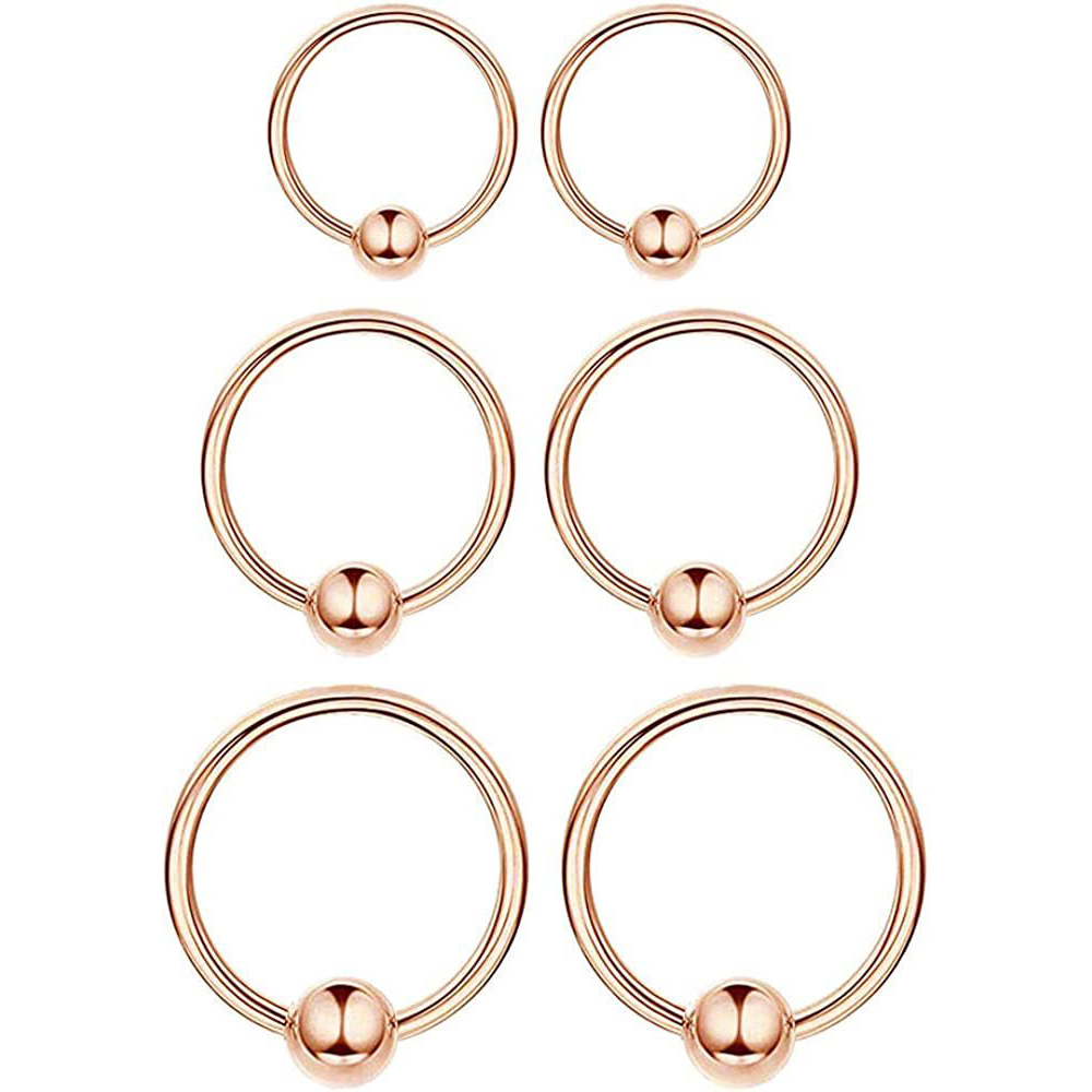 rose gold color plated 1.2x6x3mm