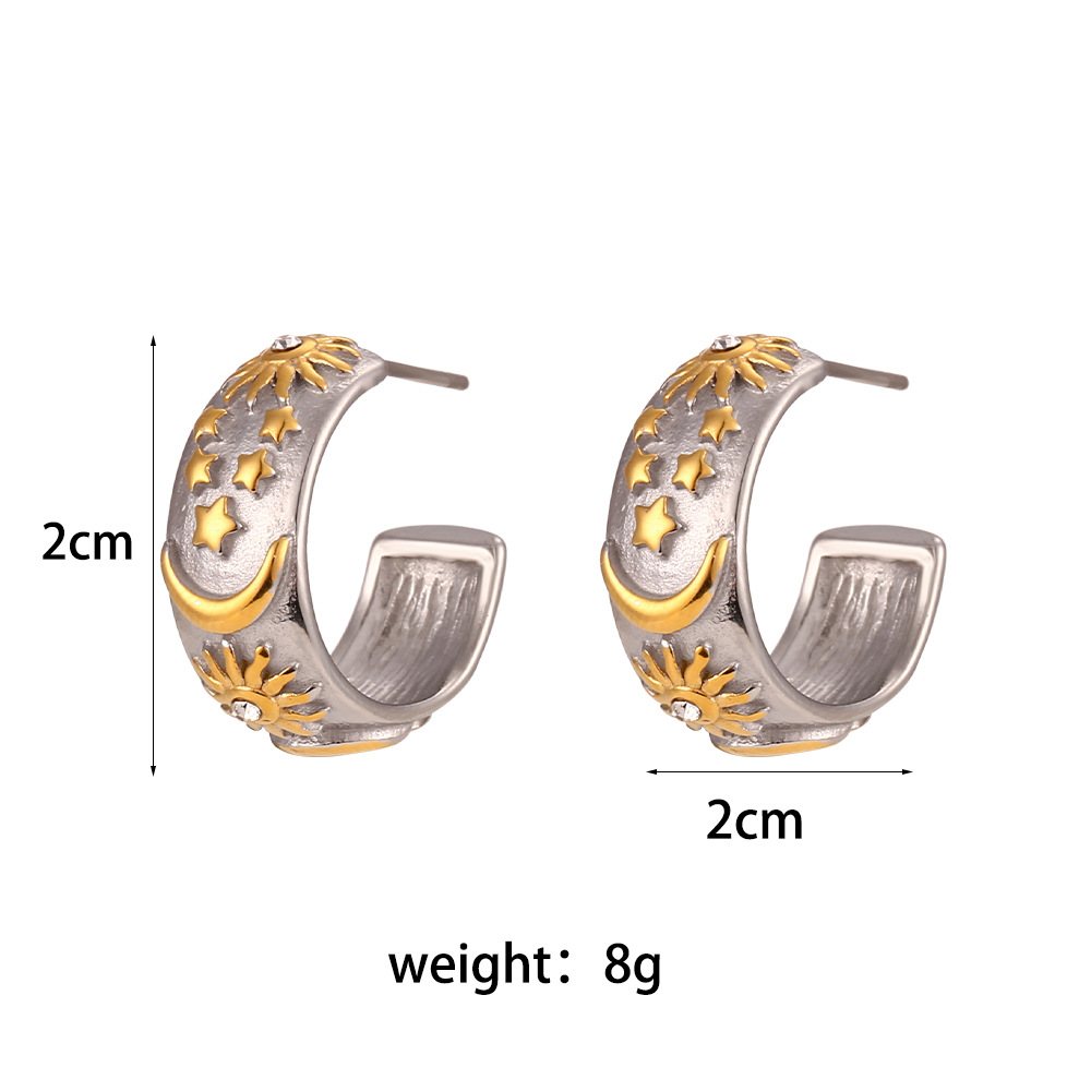 Earrings-gold and silver