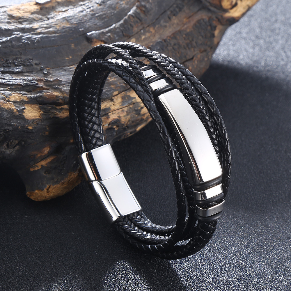 Black leather [steel] Inner ring 165mm