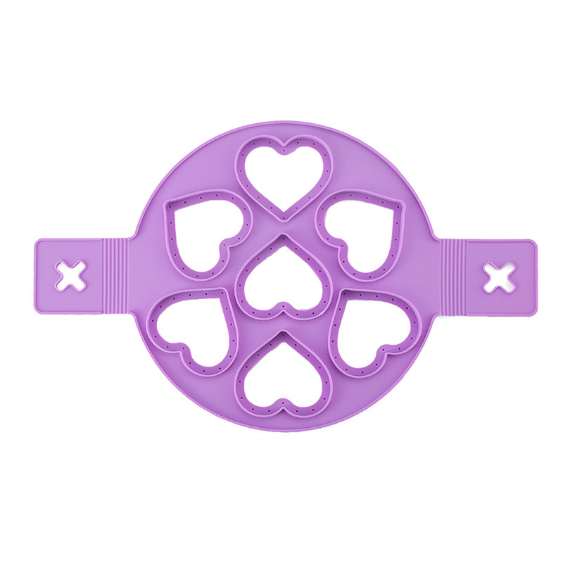 7-hole heart-shaped omelet purple