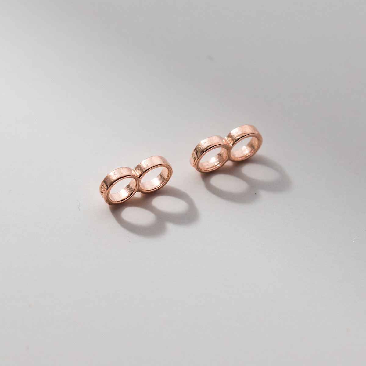 rose gold color plated 5.5x3x1mm/hole 2mm